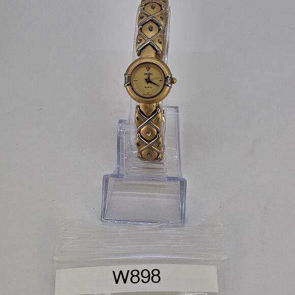 Croton Women\'s Watch 22MM Gold Dial Two‎ Tone Bracelet 7\